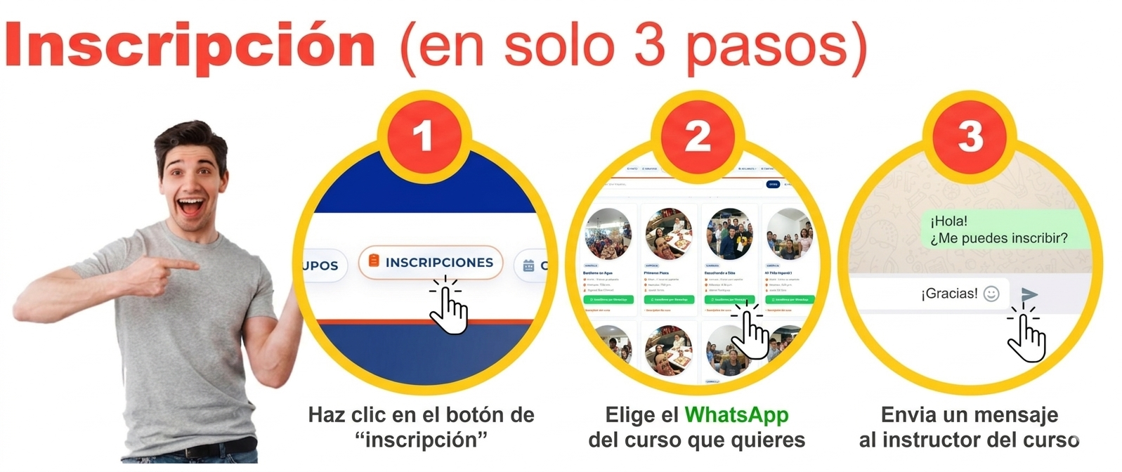 Ir a Inscripciones — tutorial de inscripciones a grupos pequeños